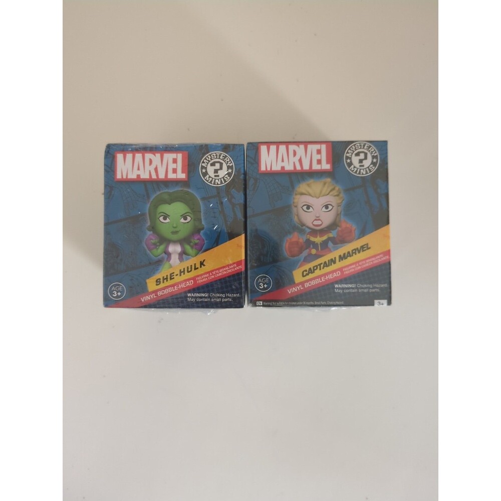 Funko Mystery Minis Captain Marvel & She-Hulk Collector Corps EXCLUSIVE Vinyl
